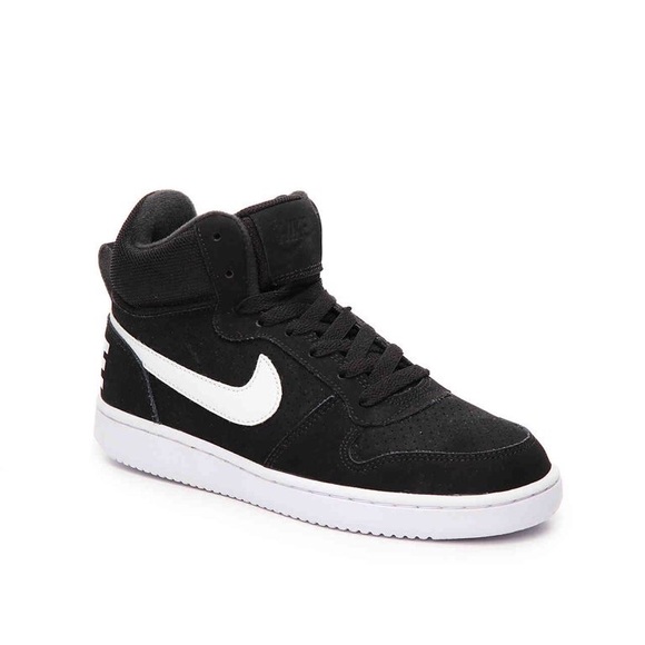Nike Shoes - Nike COURT BOROUGH MID Womens Black White sz 6.5